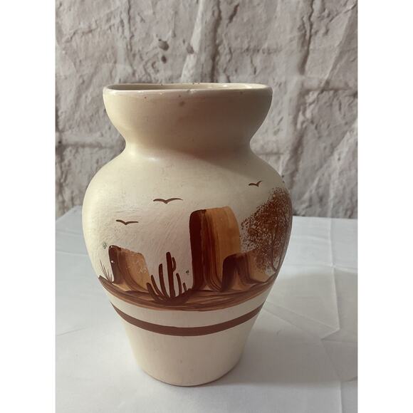 Vintage Hand Crafted Sundance Southwest Pottery Vase By Thora Tempe Arizona - Picture 1 of 8